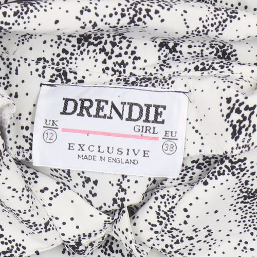 Drendie Girl Women's Black & White Collared Blouse Size 12