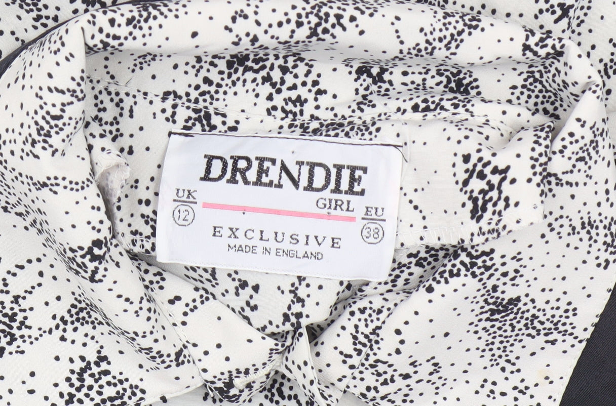 Drendie Girl Women's Black & White Collared Blouse Size 12