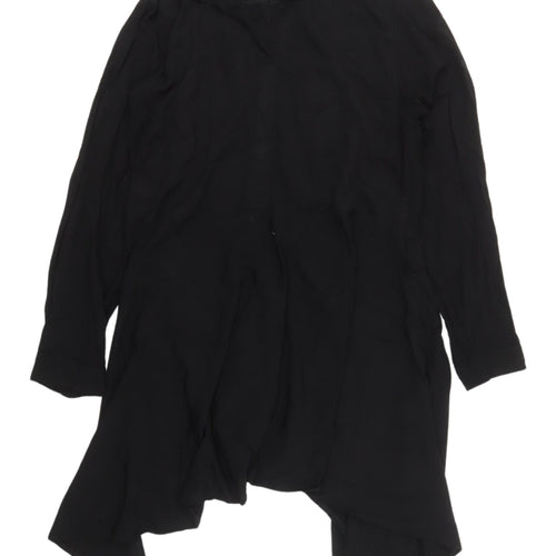 Emrey Women's Black Collared Long Sleeve Top M