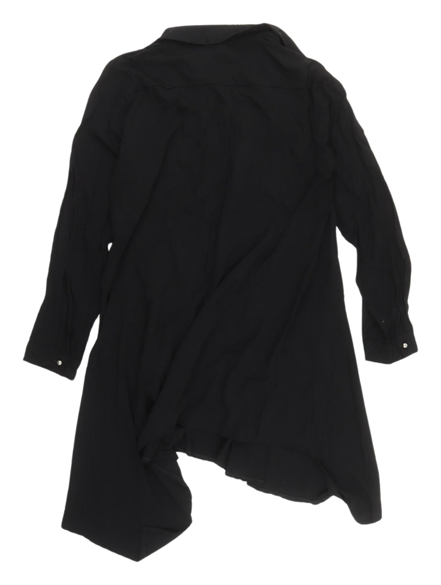 Emrey Women's Black Collared Long Sleeve Top M