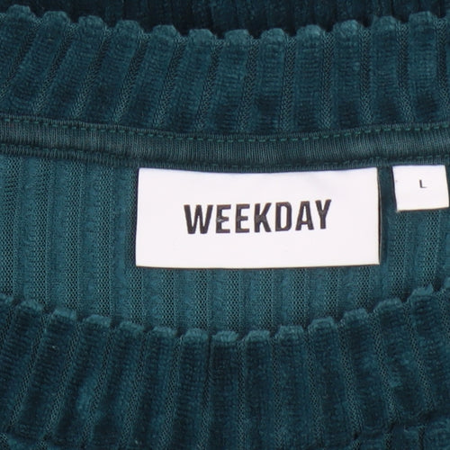 Weekday Women's Green Corduroy Pullover Jumper - L
