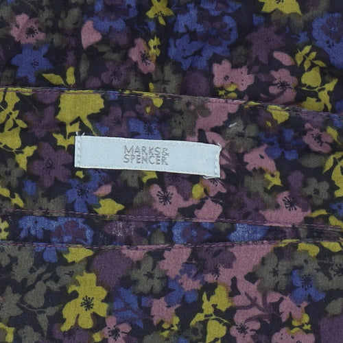 Marks and Spencer Women's Multicoloured Floral Blouse - Size 10