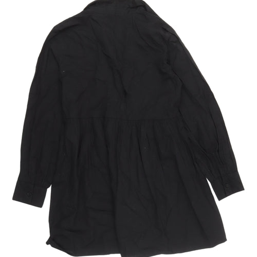 Boohoo Black Cotton Women's Shift Dress UK 14