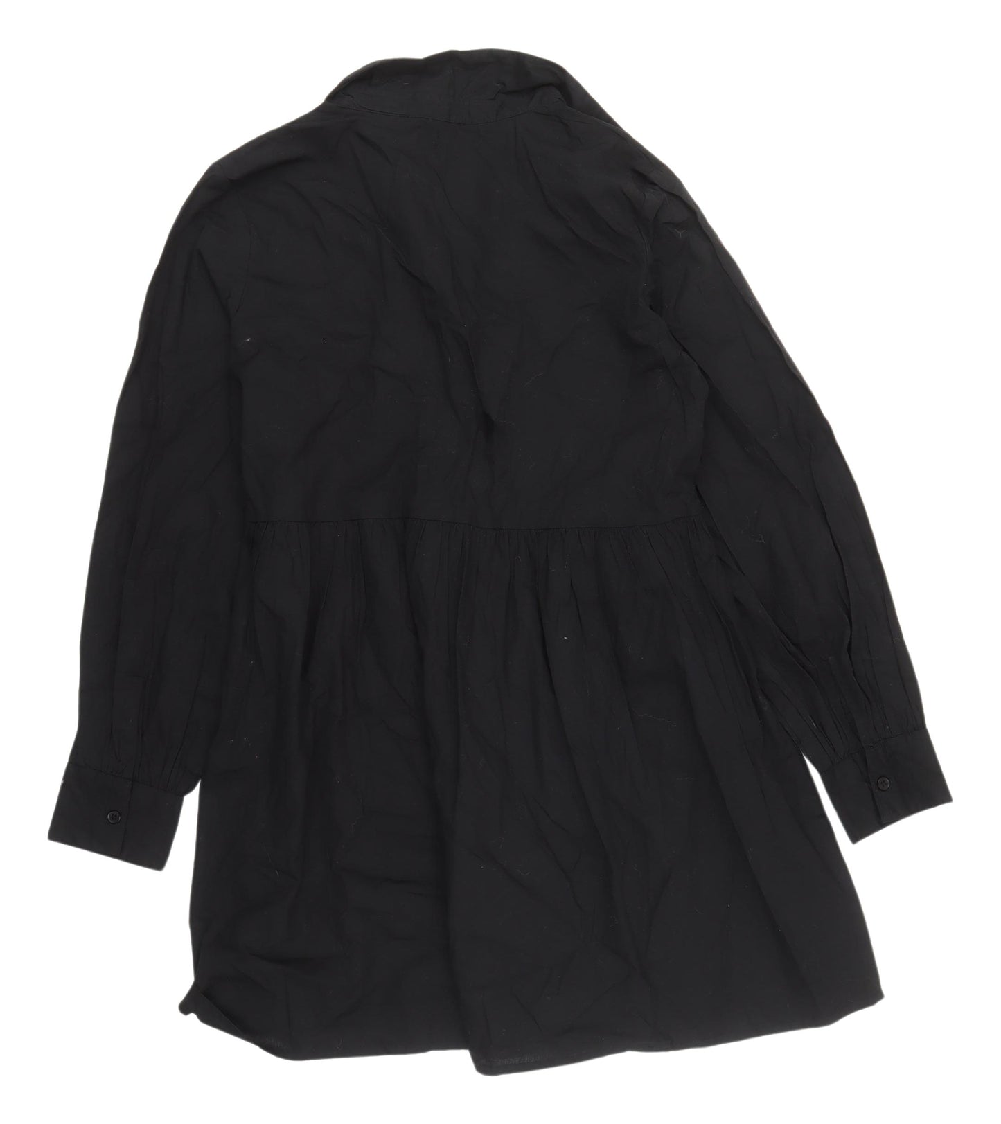 Boohoo Black Cotton Women's Shift Dress UK 14