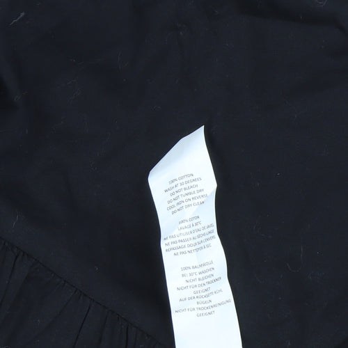 Boohoo Black Cotton Women's Shift Dress UK 14
