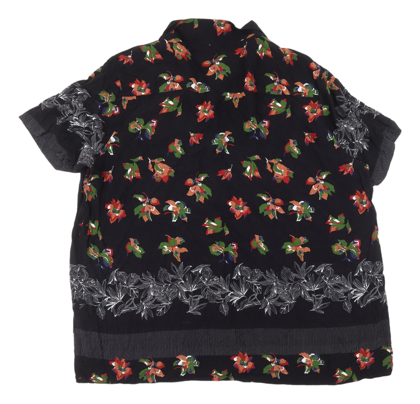 Jacamo Men's 3XL Black Floral Button-Up Shirt
