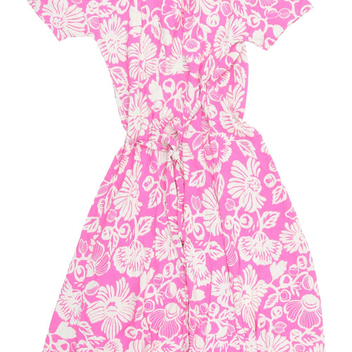 Marks and Spencer Pink Floral Shirt Dress, Size 6