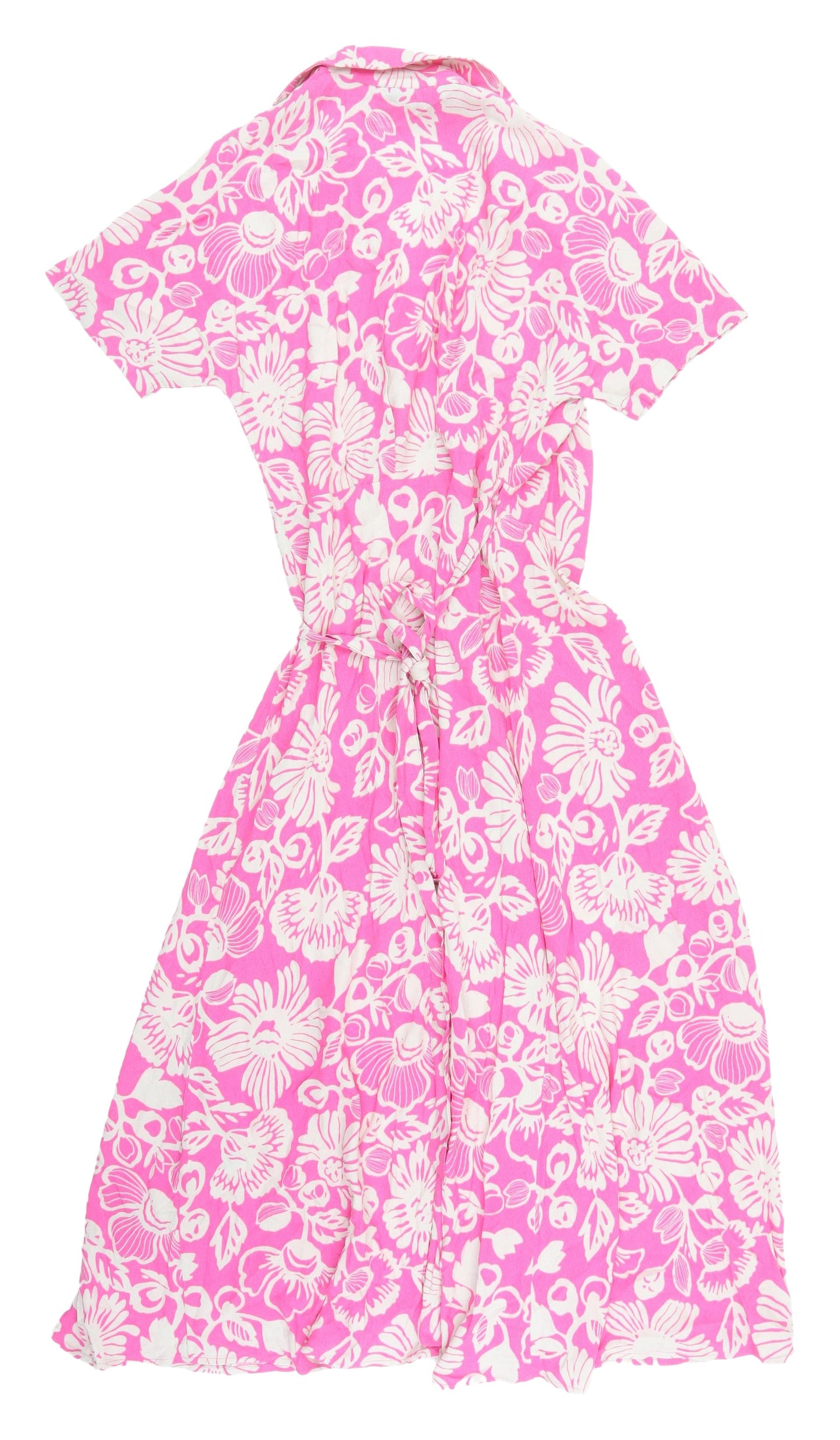 Marks and Spencer Pink Floral Shirt Dress, Size 6