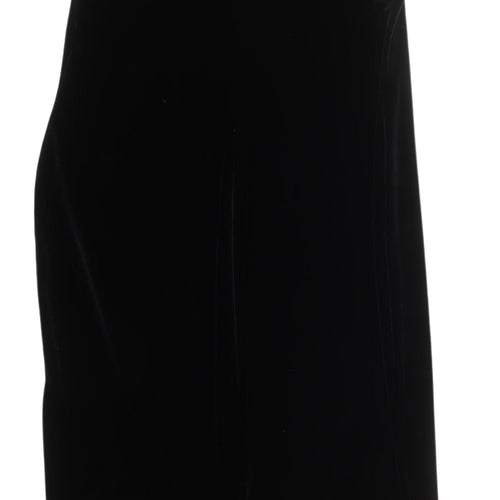 C&A Women's Black Velvet Sheath Dress Size 18