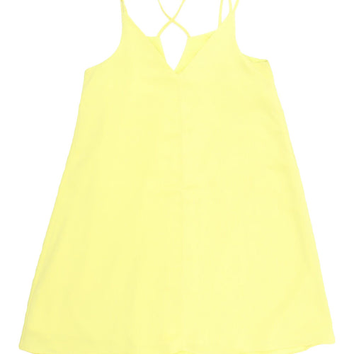 River Island Women’s Yellow Slip Dress Size 8, Summer Style