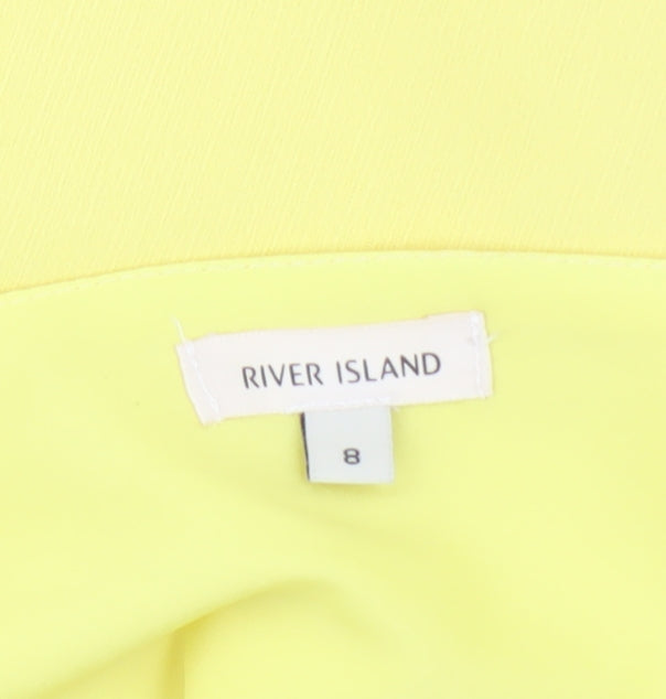 River Island Women’s Yellow Slip Dress Size 8, Summer Style