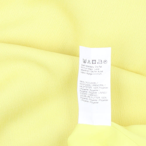 River Island Women’s Yellow Slip Dress Size 8, Summer Style