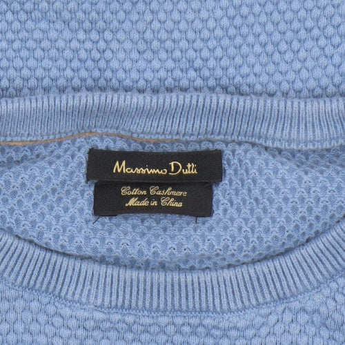 Massimo Dutti Men's Blue Pullover Jumper L