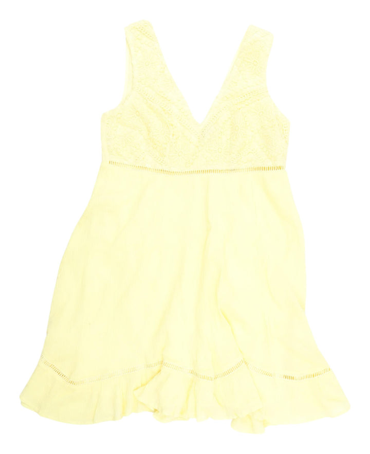 River Island Yellow A-Line Mini Dress, Size 8