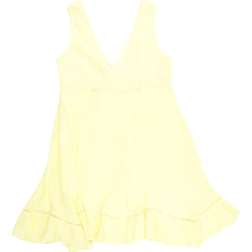 River Island Yellow A-Line Mini Dress, Size 8