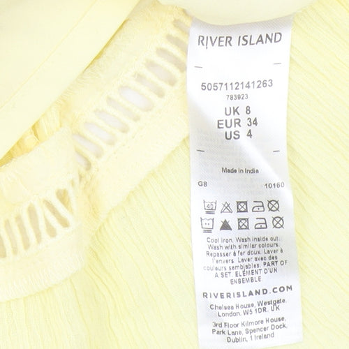 River Island Yellow A-Line Mini Dress, Size 8