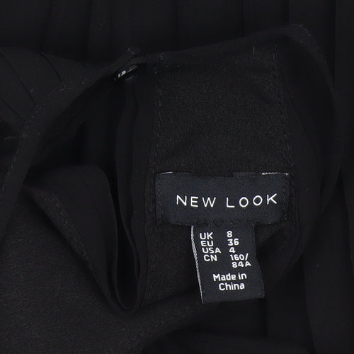 New Look Women's Black Trapeze Dress Size 8