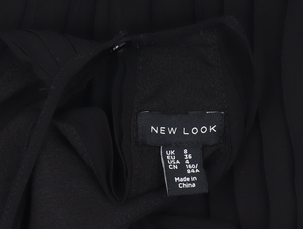 New Look Women's Black Trapeze Dress Size 8