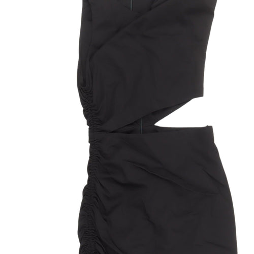 Zara Women's Black Asymmetric Cocktail Dress Size 8