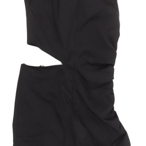 Zara Women's Black Asymmetric Cocktail Dress Size 8