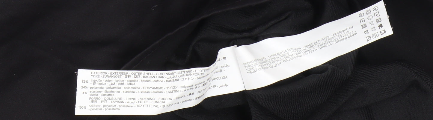 Zara Women's Black Asymmetric Cocktail Dress Size 8