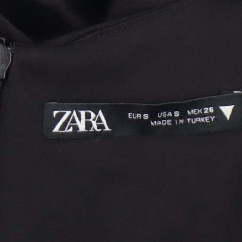 Zara Women's Black Asymmetric Cocktail Dress Size 8
