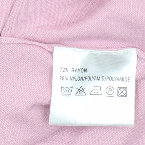 Signature Women's Pink High Neck Pullover M