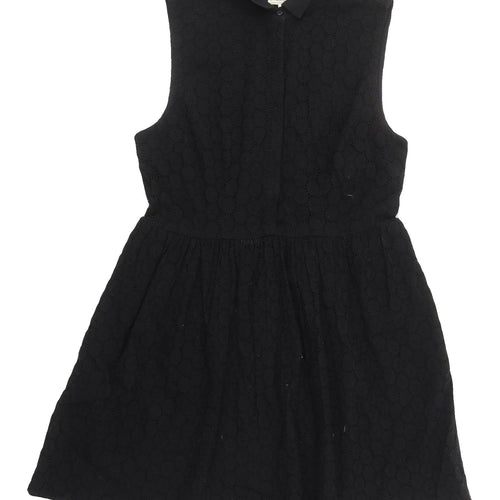 Jack Wills Women's Black Collared Shirt Dress Size 12