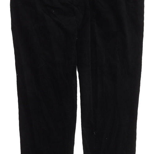 Marks and Spencer Men's Black Tapered Corduroy Trousers