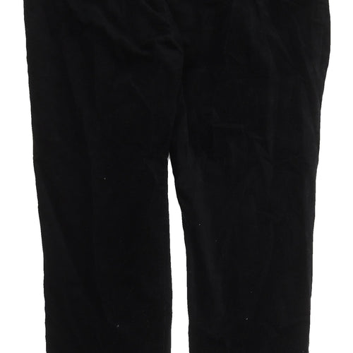 Marks and Spencer Men's Black Tapered Corduroy Trousers