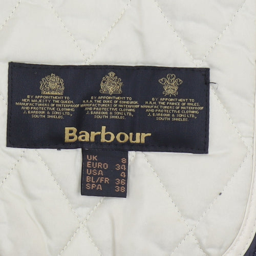 Barbour Women's Ivory Quilted Jacket Size 8