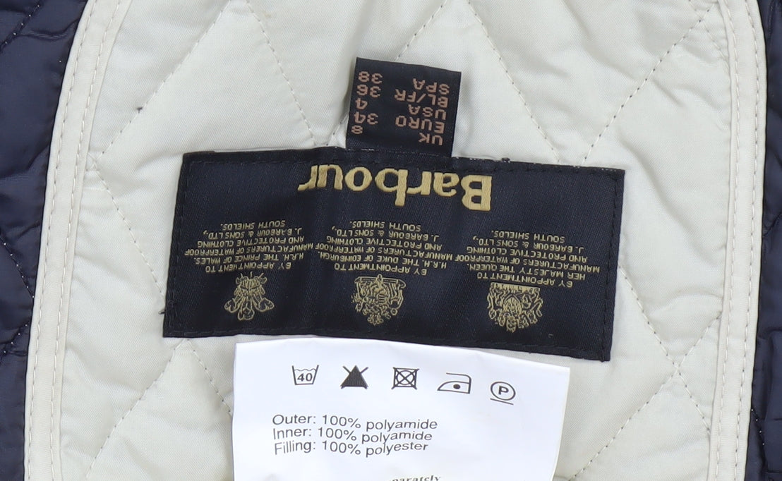 Barbour Women's Ivory Quilted Jacket Size 8