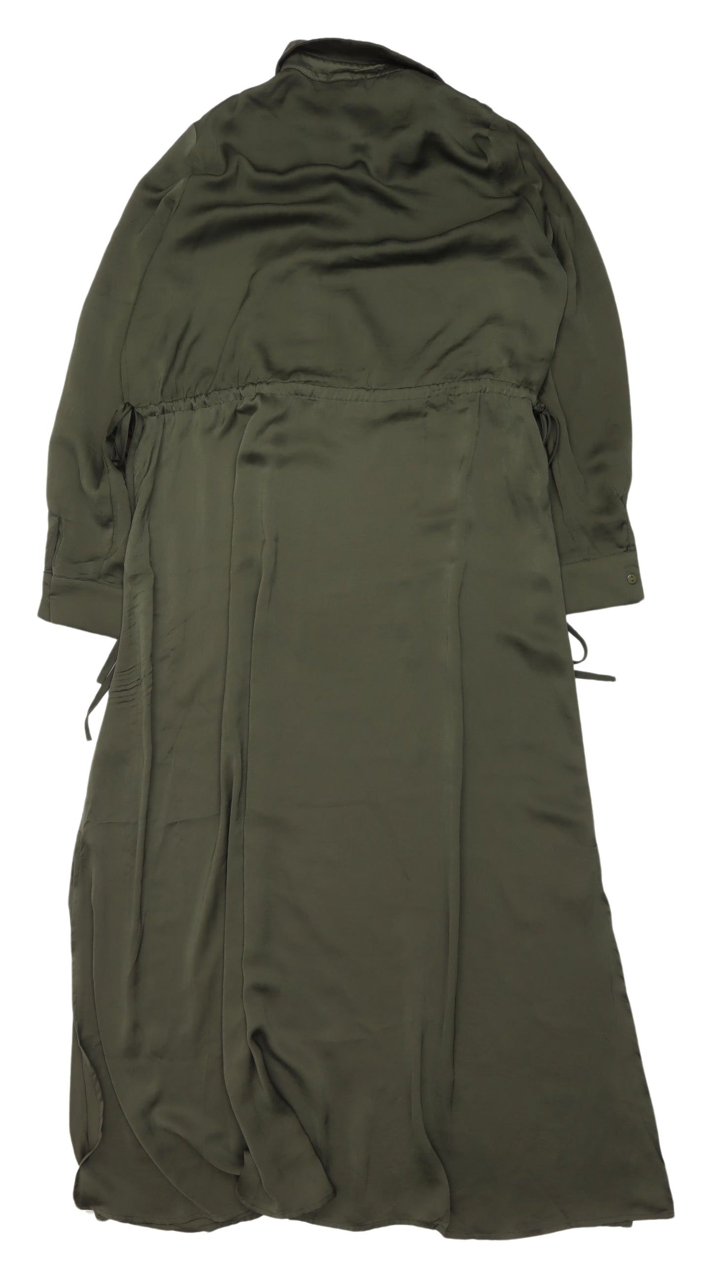 Urban Threads Green Shirt Dress, Long Sleeve, Size 10