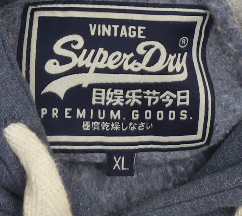 Superdry Men's Blue Vintage Logo Hoodie XL Pullover