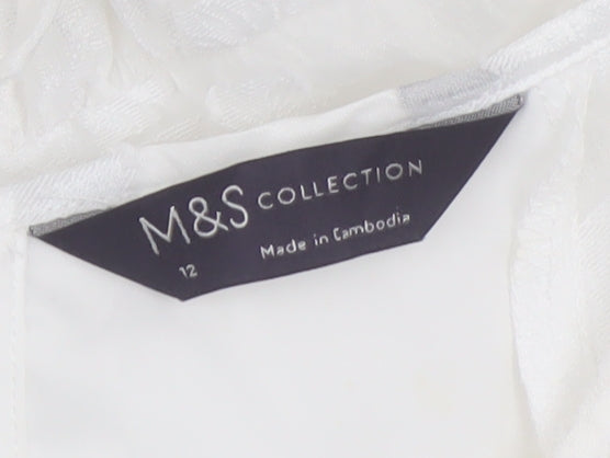 Marks and Spencer White A-Line Dress Size 12