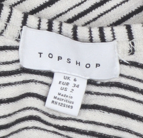 Topshop Women's Multicoloured Striped Tank Dress Size 6