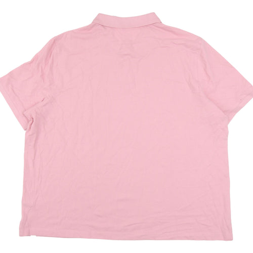 Marks & Spencer Men's Pink 4XL Regular Fit Polo