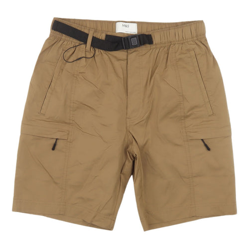 Marks and Spencer Men's Beige Cargo Shorts Size 32