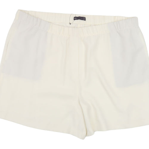 Marks and Spencer Women's White Regular Shorts 24