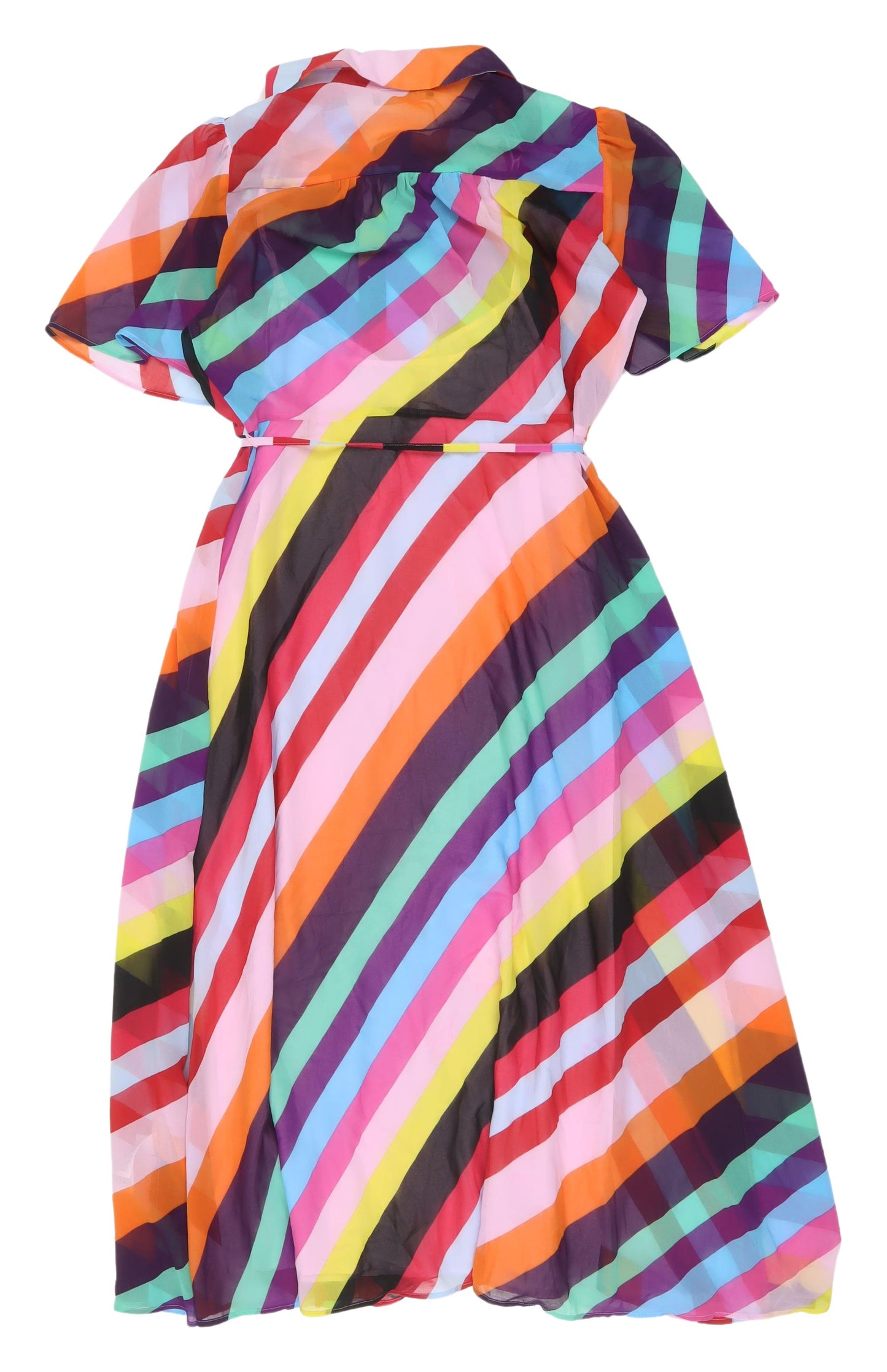 Marks and Spencer Women's Multicoloured Striped Shirt Dress, Size 10