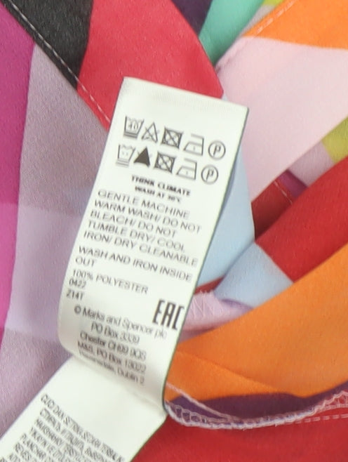 Marks and Spencer Women's Multicoloured Striped Shirt Dress, Size 10