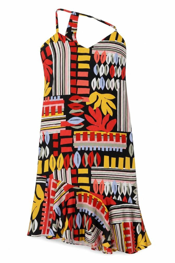 Front view of Marks & Spencer Women's Multicoloured Slip Dress 12