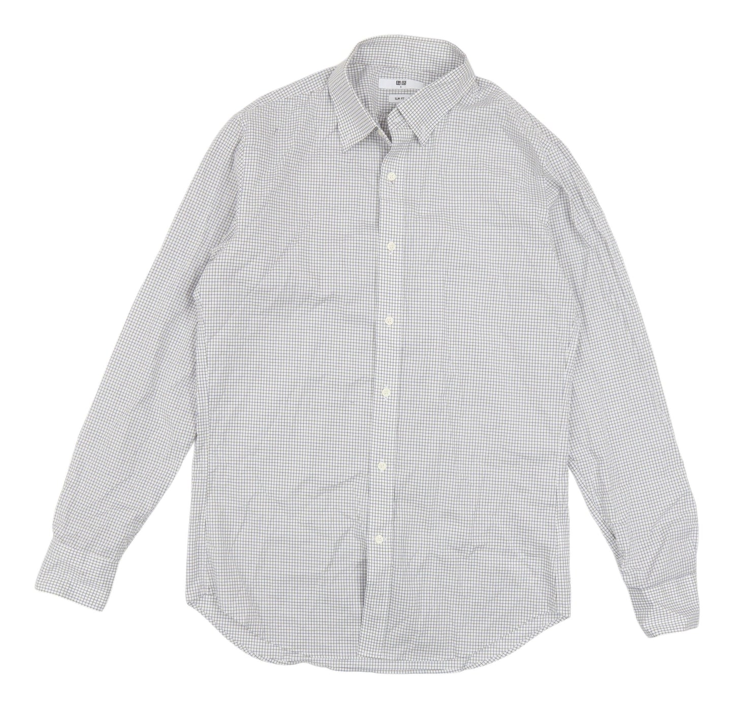 Uniqlo Men's Slim Multicoloured Check Shirt S