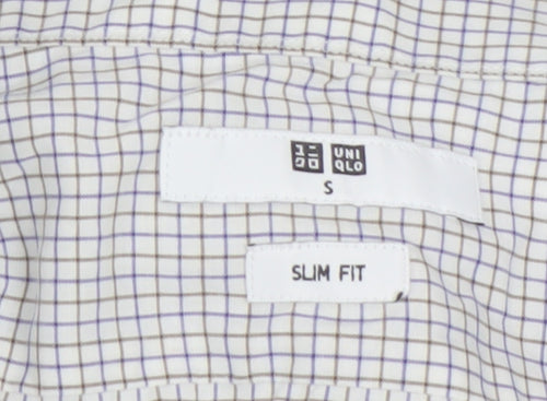 Uniqlo Men's Slim Multicoloured Check Shirt S