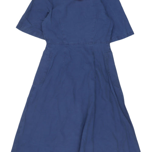 Finery Women's Blue Shirt Dress Size 8 with Pockets