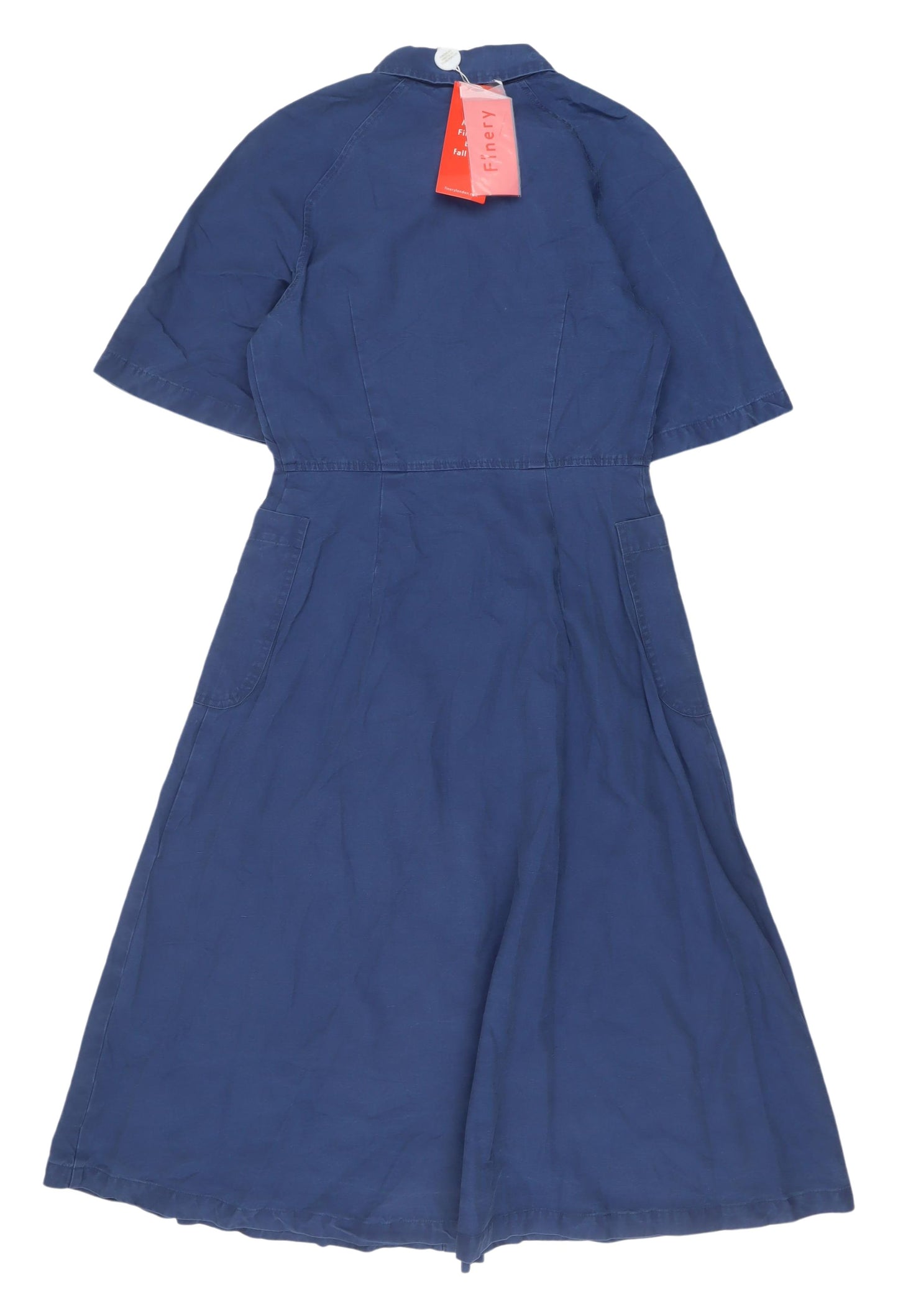 Finery Women's Blue Shirt Dress Size 8 with Pockets