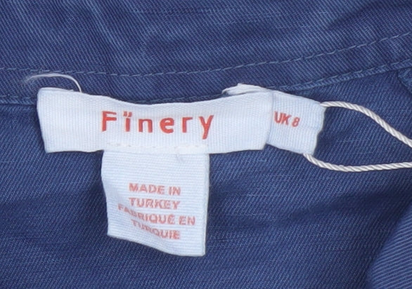 Finery Women's Blue Shirt Dress Size 8 with Pockets