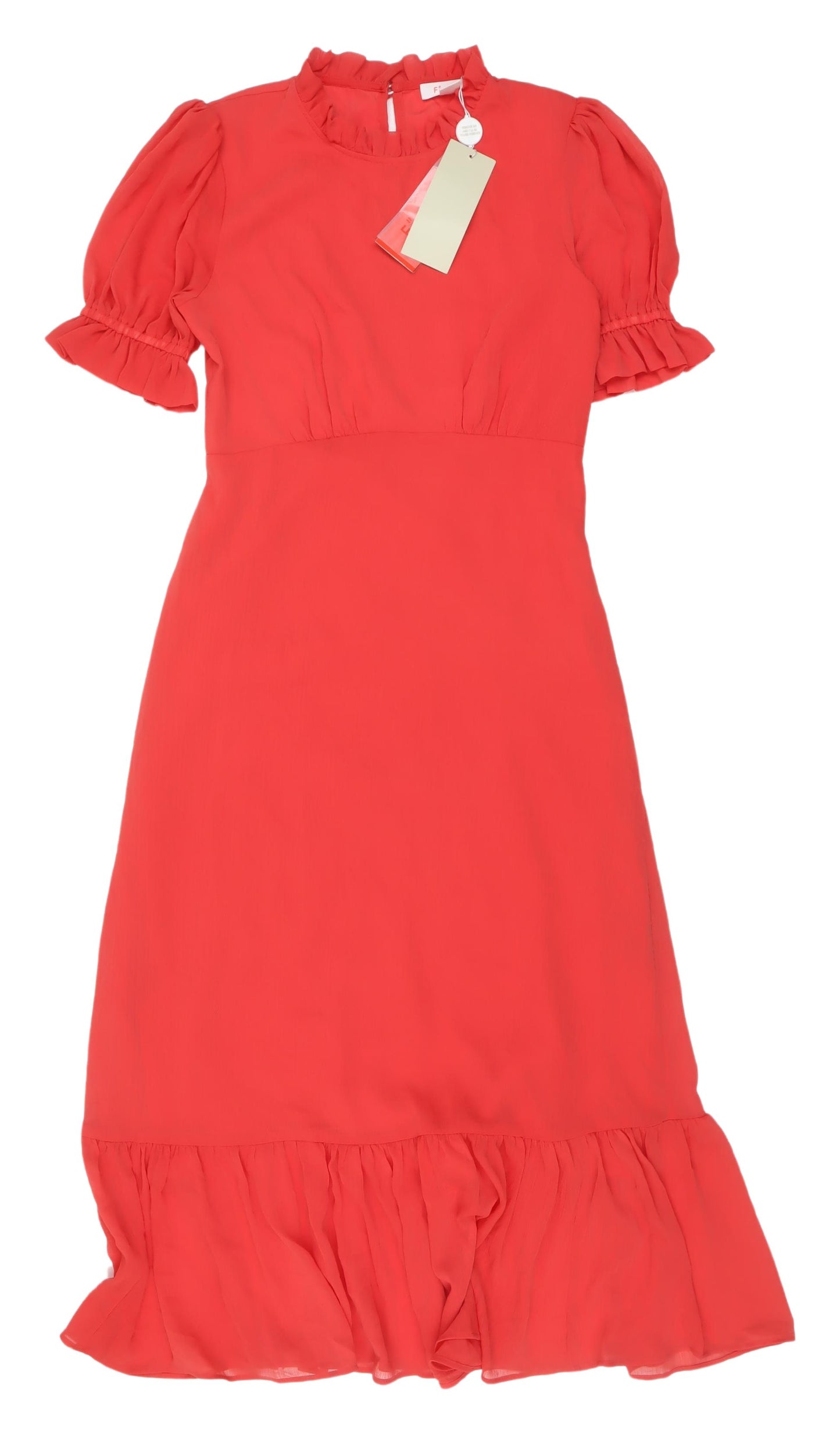 Finery Women's Red Long A-Line Dress UK 10