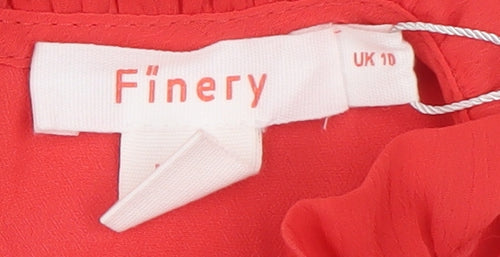 Finery Women's Red Long A-Line Dress UK 10