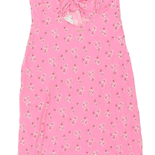 Marks and Spencer Pink Floral Midi Slip Dress